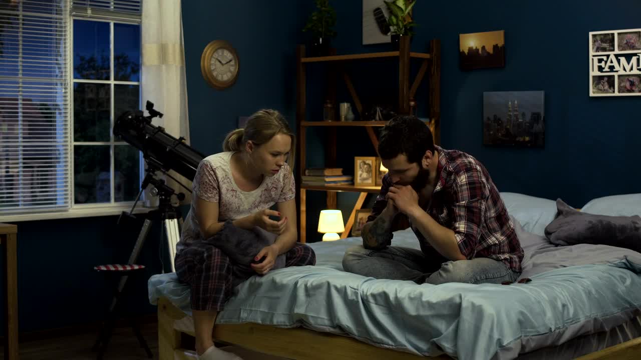 Download Stock Video A Young Couple Having A Quarrel At Home Live Wallpaper For PC