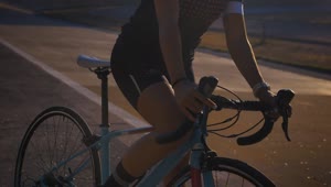 Stock Video A Woman On A Bicycle Starts On A Cycling Track Live Wallpaper For PC