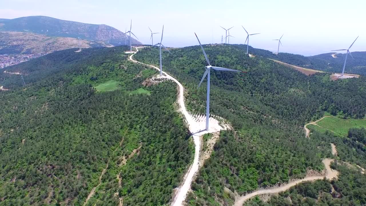 Download Stock Video A Wind Power Plant In The Hill Live Wallpaper For PC