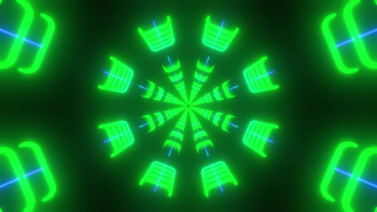 Download Stock Video A Tube With Neon Lines Green And Blue Live Wallpaper For PC