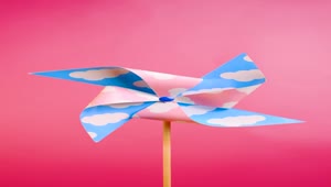 Stock Video A Pinwheel Spinning On A Pink Background Live Wallpaper For PC