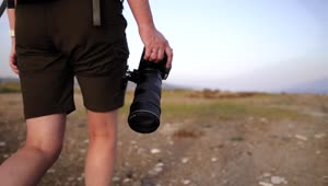 Stock Video A Photographer Walking In Nature Live Wallpaper For PC