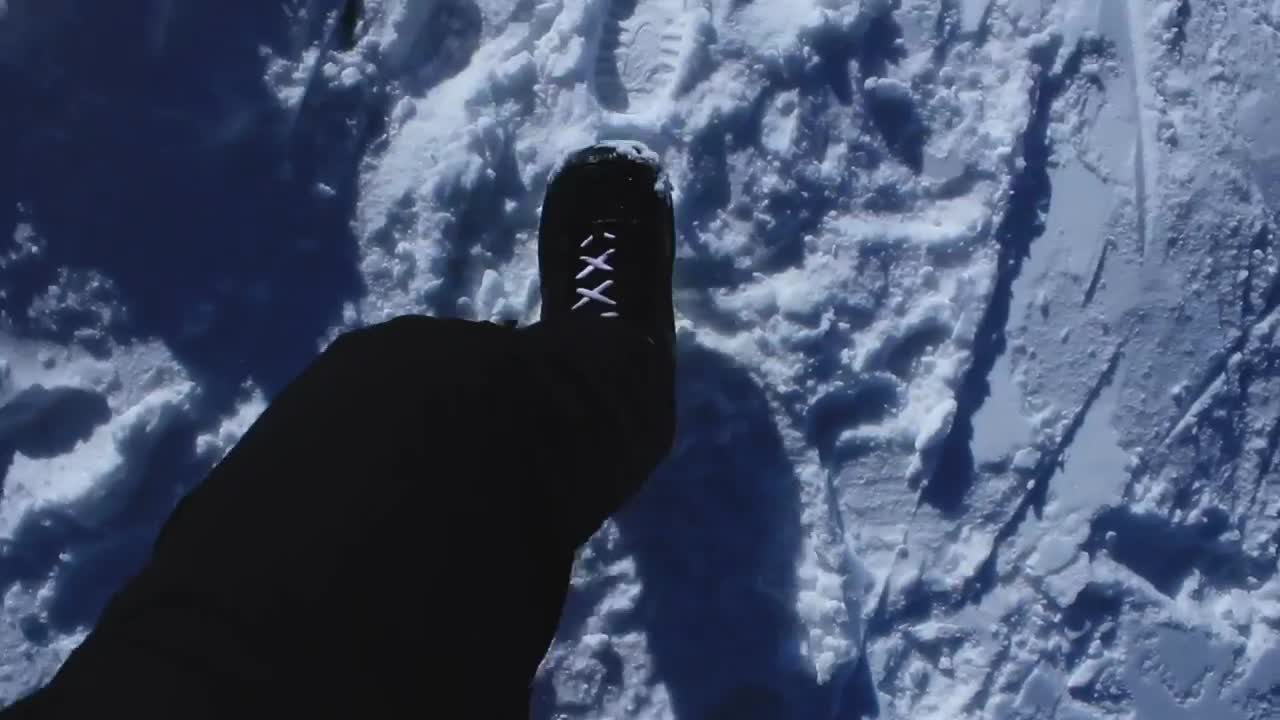 Download Stock Video A Person Walking On The Snow Live Wallpaper For PC