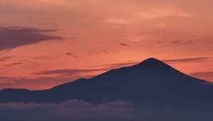 Stock Video A Mountain Silhouette During Sunset Live Wallpaper For PC