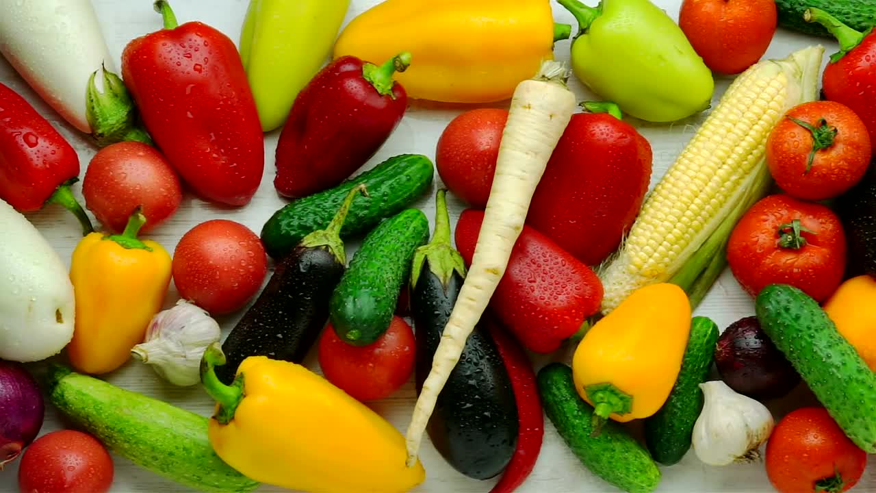 Download Stock Video A Mix Of Fresh Vegetables Live Wallpaper For PC