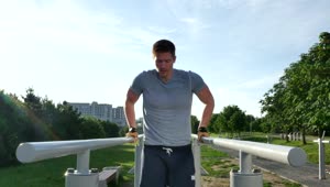 Stock Video A Man Doing Exercise In The Park Live Wallpaper For PC
