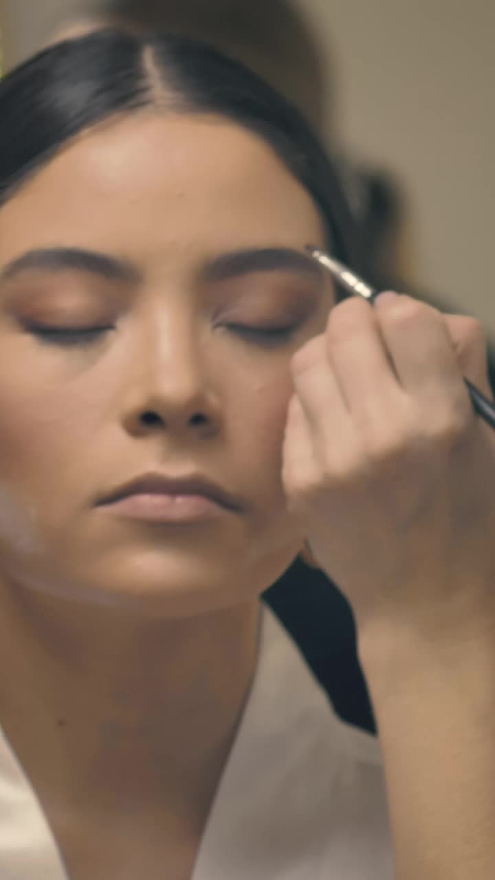 Download Stock Video A Makeup Artist With Face Mask Putting On Makeup Live Wallpaper For PC