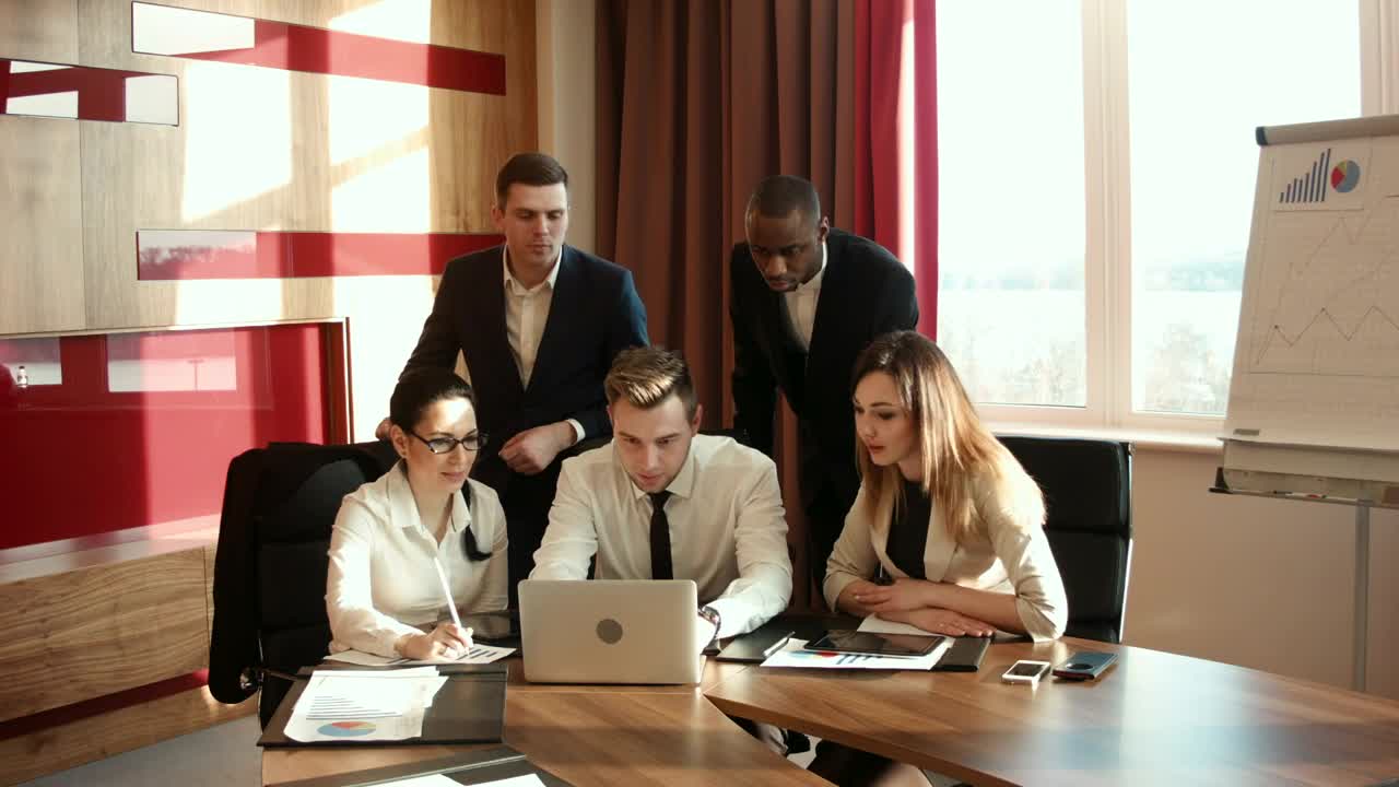 Download Stock Video Business Team Celebrating A Deal Live Wallpaper For PC