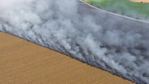 Stock Video Burning Agricultural Fields And Smoke Live Wallpaper For PC