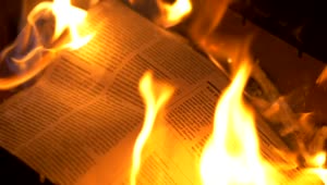 Stock Video Burning A Newspaper In A Campfire Live Wallpaper For PC