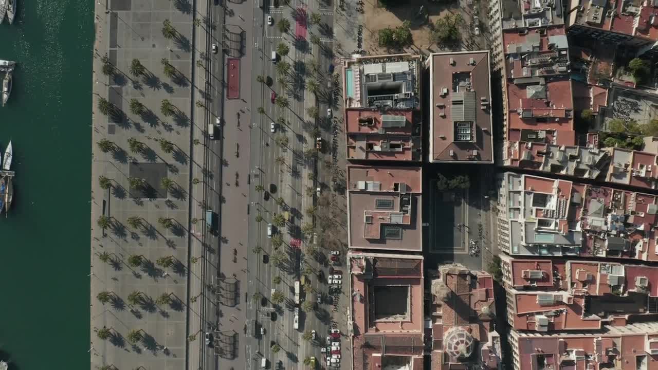 Download Stock Video Buildings On The Coast Of Barcelona Top Shot Live Wallpaper For PC
