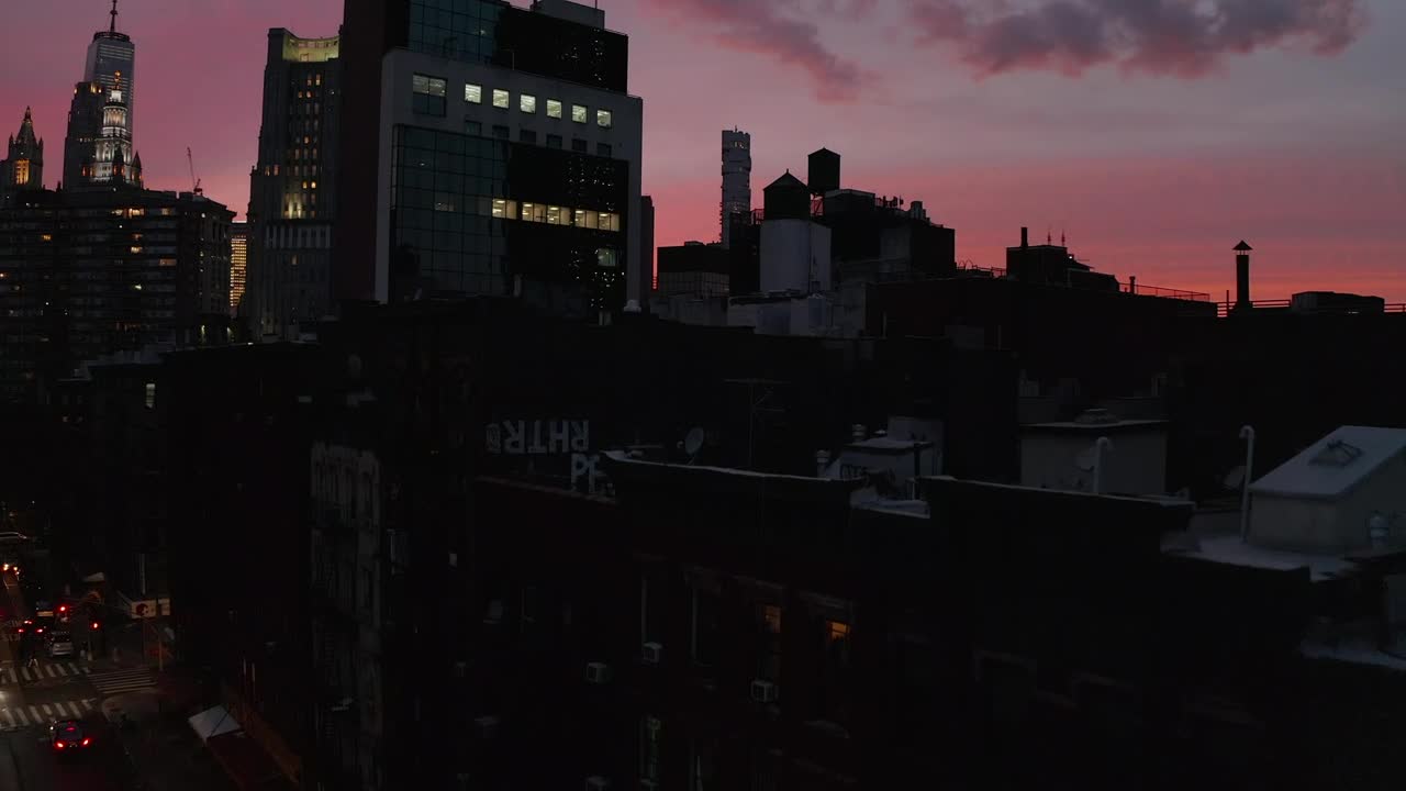 Download Stock Video Buildings In Manhattan At Dusk Live Wallpaper For PC