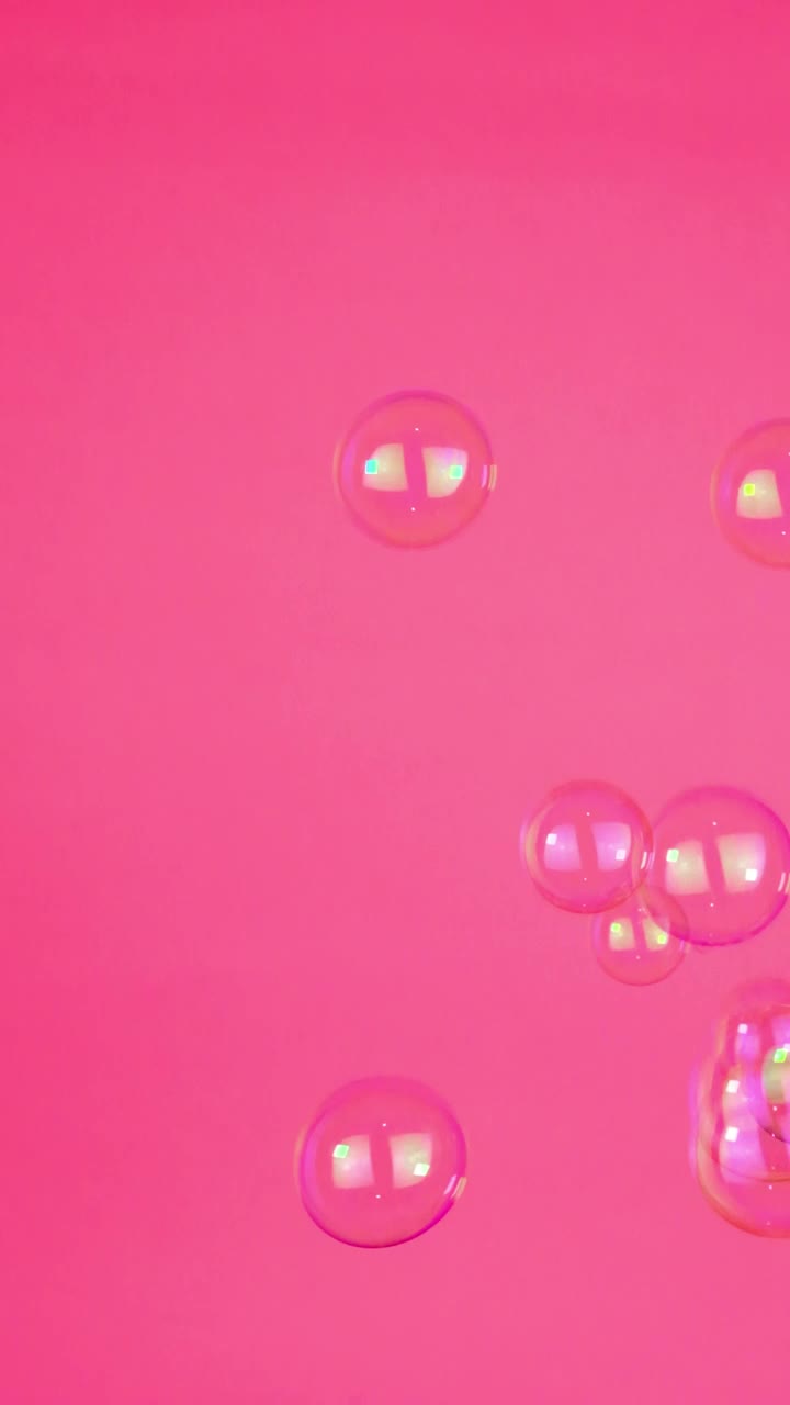 Download Stock Video Bubbles Floating On A Pink Background Live Wallpaper For PC