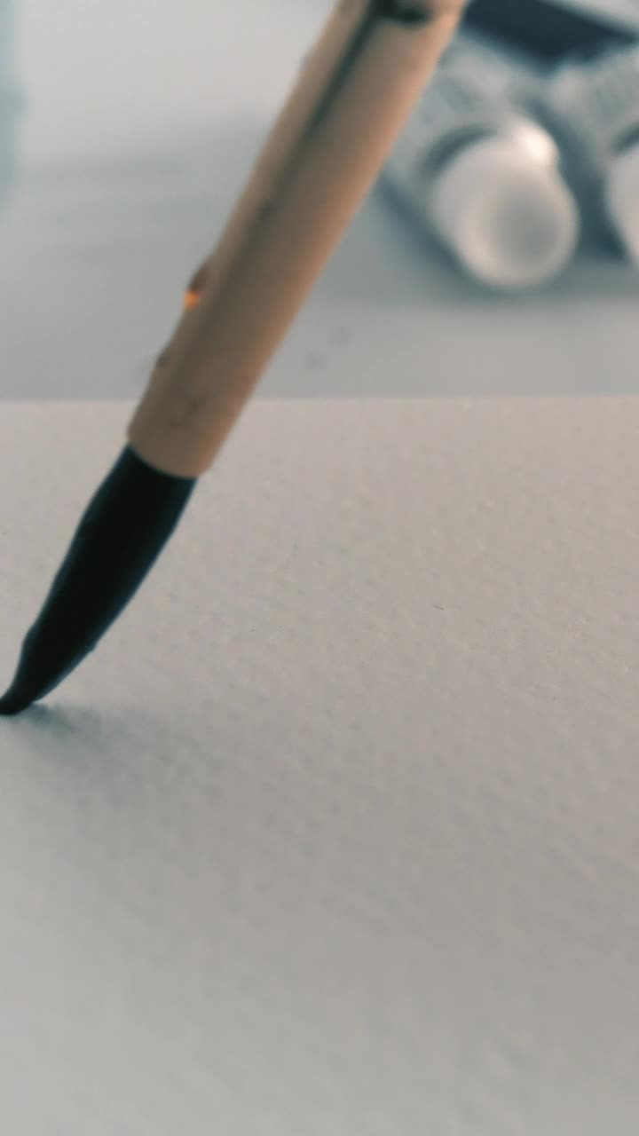 Download Stock Video Brush Painting Black Lines Live Wallpaper For PC