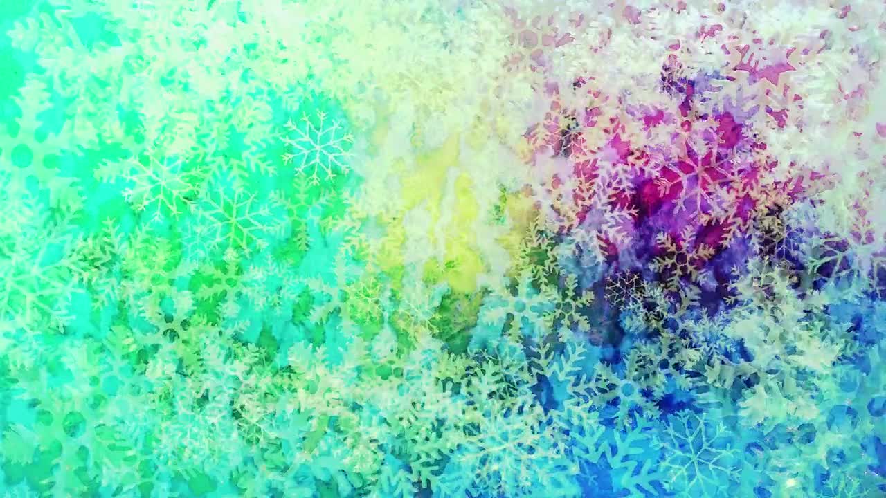 Download Stock Video Brightly Colored Snowflakes In Motion Live Wallpaper For PC