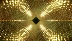 Stock Video Bright Tunnel With Golden Walls Live Wallpaper For PC