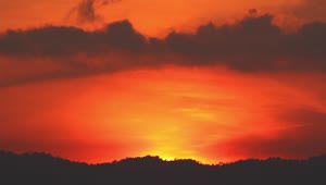 Stock Video Bright Orange Sky At Sunrise Live Wallpaper For PC