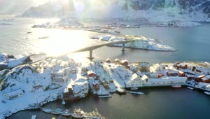 Stock Video Bridge Connecting Snowing Villages Live Wallpaper For PC