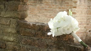 Stock Video Bridal Bouquet In An Abandoned Construction Live Wallpaper For PC