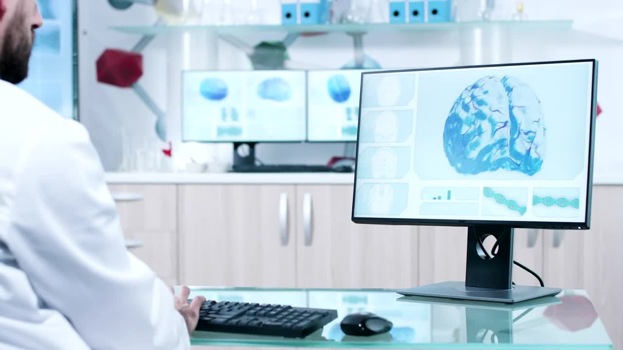 Download Stock Video Brain Scan On A Monitor Live Wallpaper For PC