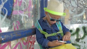Stock Video Boy Using A Smartphone By Graffiti Live Wallpaper For PC