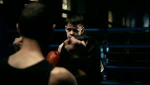 Stock Video Boy Training Boxing On The Ring Live Wallpaper For PC