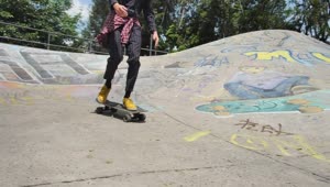 Stock Video Boy Skating With A Skateboard In A Park With Ramps Live Wallpaper For PC