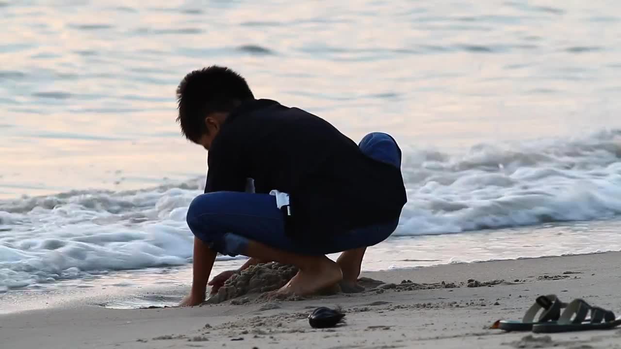 Download Stock Video Boy Playing In The Sand Live Wallpaper For PC