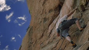 Stock Video Boy Climbing Up A Rocky Mountain Live Wallpaper For PC