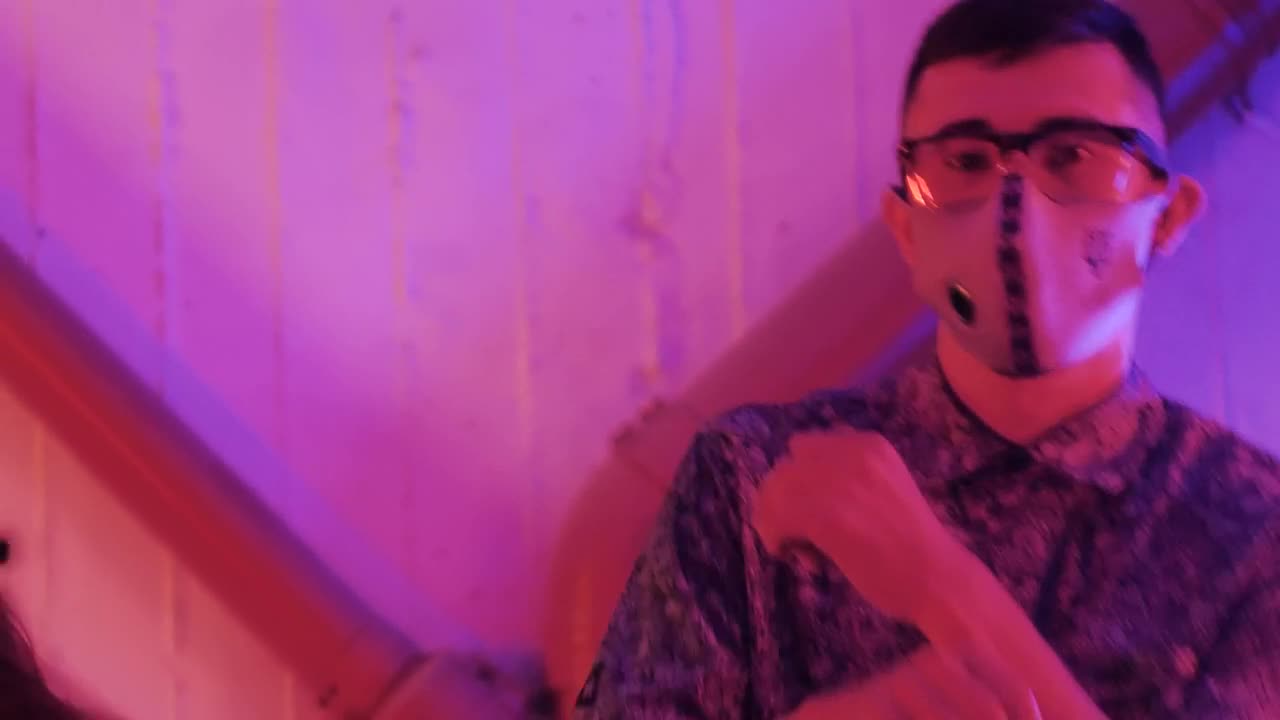 Download Stock Video Boy And Girl With Face Masks Dancing Briskly Live Wallpaper For PC