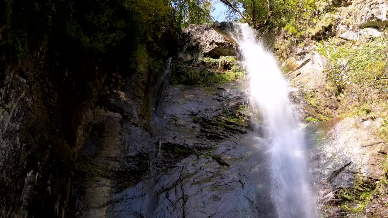 Download Stock Video Bottom View Of The Waterfall And The Rocks Live Wallpaper For PC