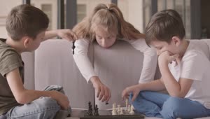 Stock Video Bored Kids Playing Chess Live Wallpaper For PC