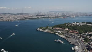 Stock Video Boats Heading Around Istanbul Live Wallpaper For PC