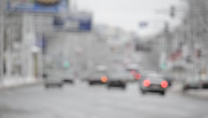 Stock Video Blurred City Traffic On An Overcast Day Live Wallpaper For PC