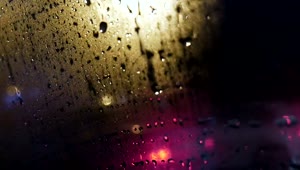 Stock Video Blurred Car Lights Through The Rain Live Wallpaper For PC