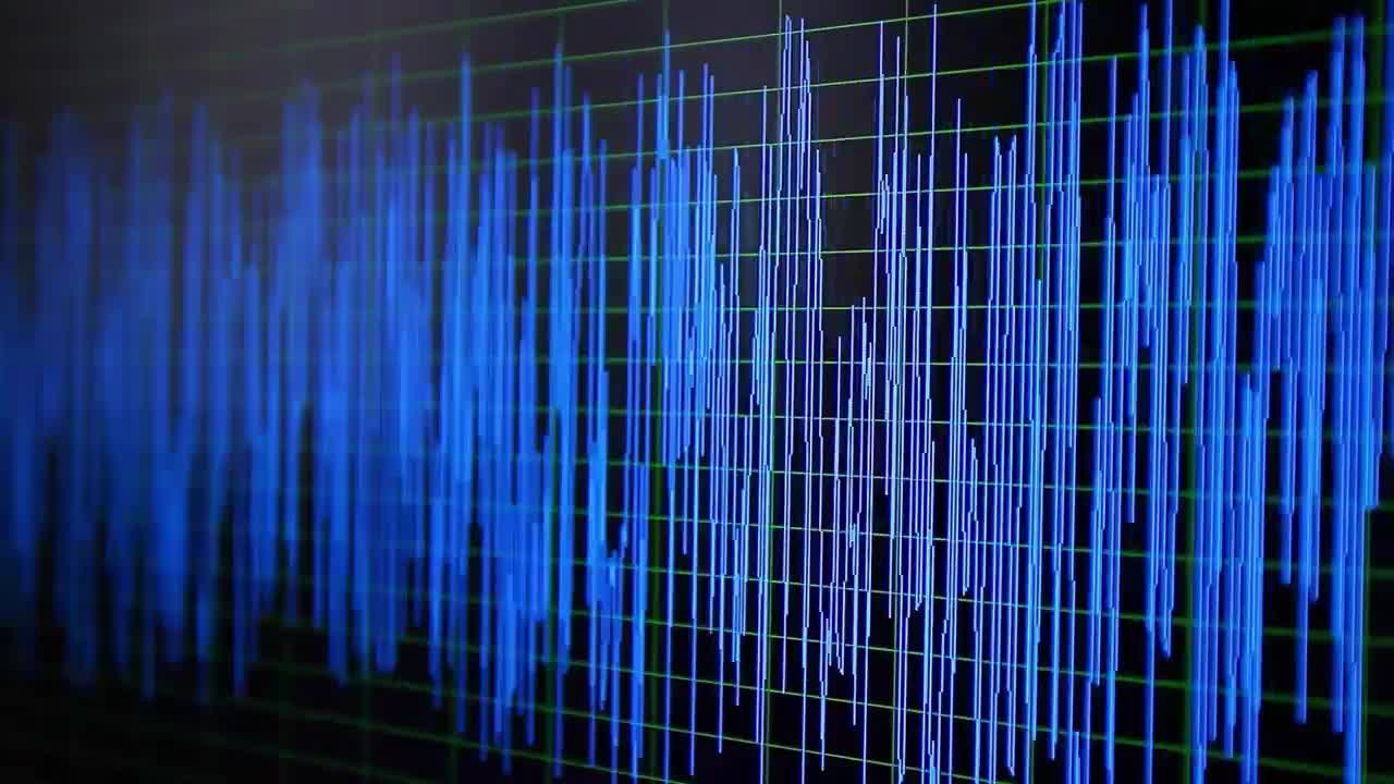 Download Stock Video Blue Oscillogram Waving In A Screen Live Wallpaper For PC