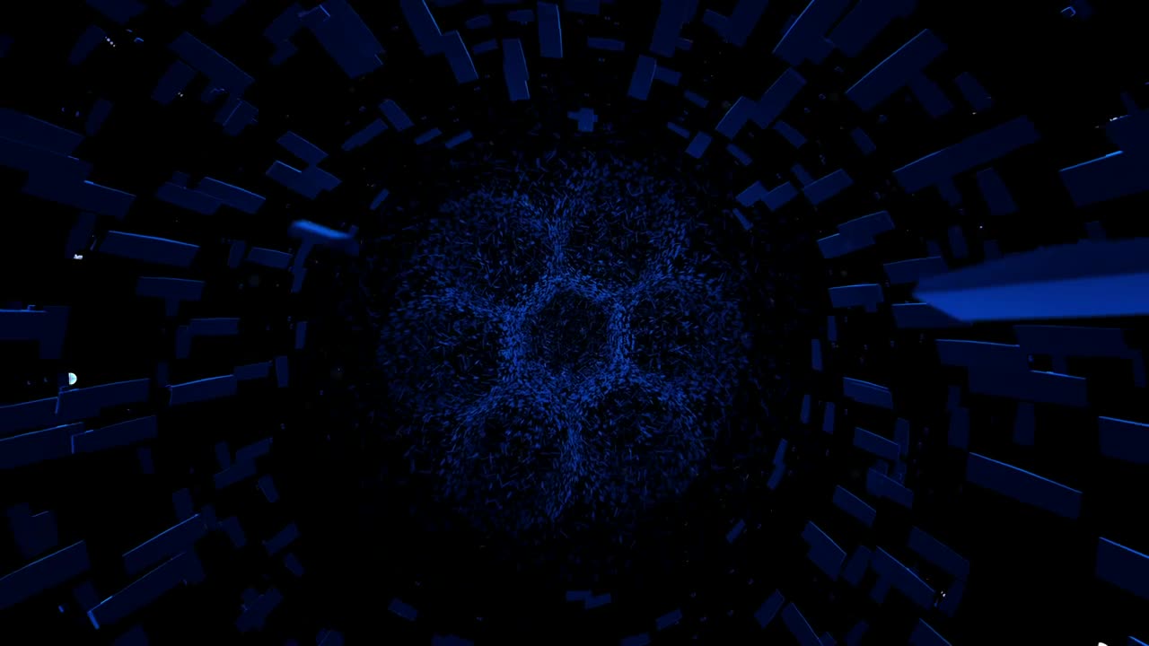 Download Stock Video Blue Intro Video Flying Through Blue Forms Live Wallpaper For PC