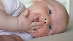 Stock Video Blue Eyed Baby Sucking On Fingers Live Wallpaper For PC