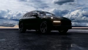 Stock Video Black Sports Suv In The Road Live Wallpaper For PC