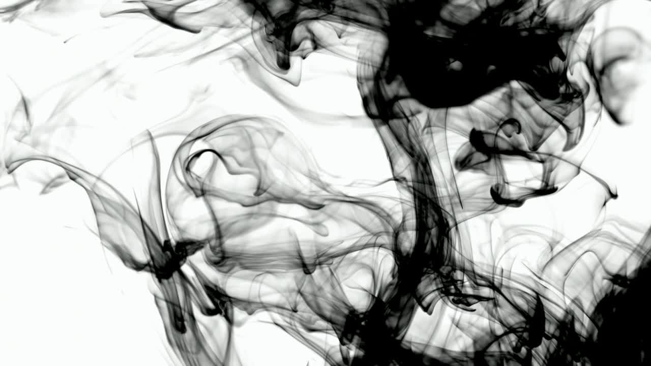Download Stock Video Black Ink Swirls On A White Background Live Wallpaper For PC