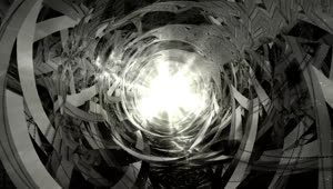 Stock Video Black And White Tunnel With Fractal Shapes Live Wallpaper For PC