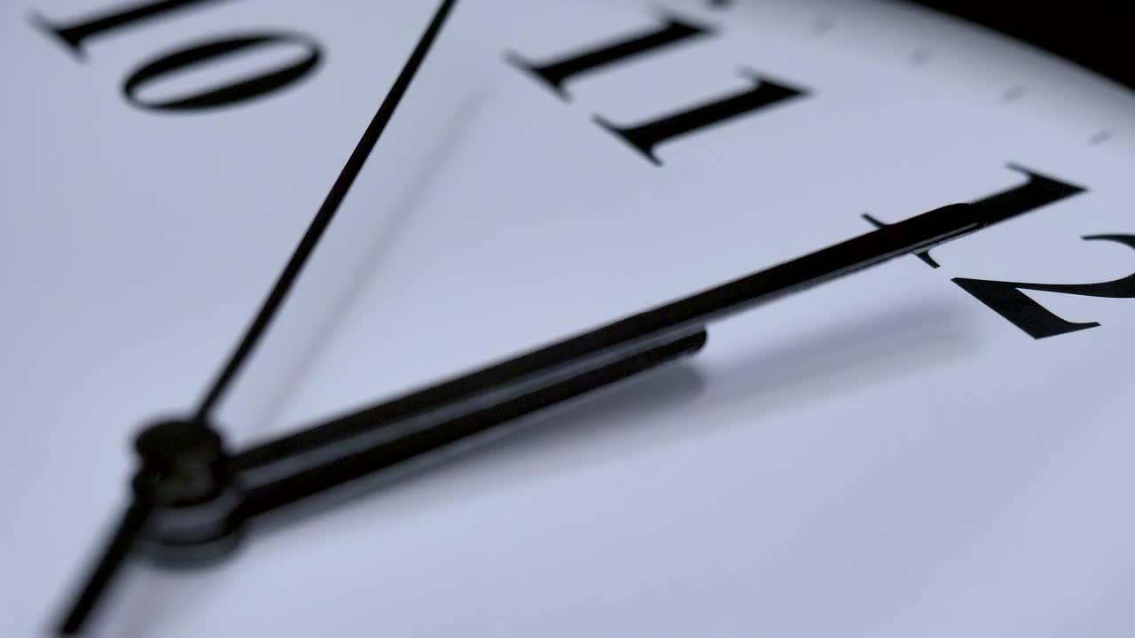 Download Stock Video Black Analog Clock In A Very Close Shot Live Wallpaper For PC