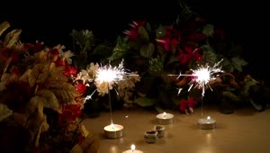 Stock Video Birthday Ornament Candles Flares And Flowers Live Wallpaper For PC
