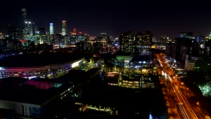 Stock Video Beijing Cityscape At Night Live Wallpaper For PC