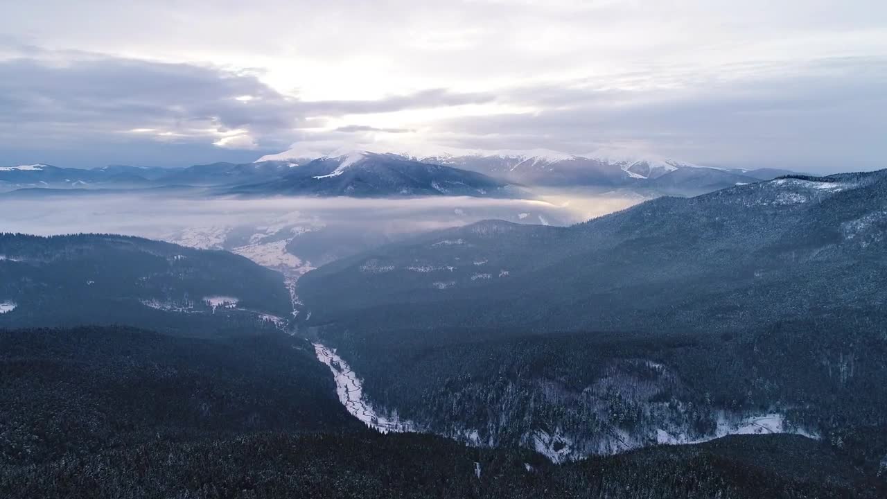 Download Stock Video Beautiful Winter Mountains Landscape At Sunrise Live Wallpaper For PC