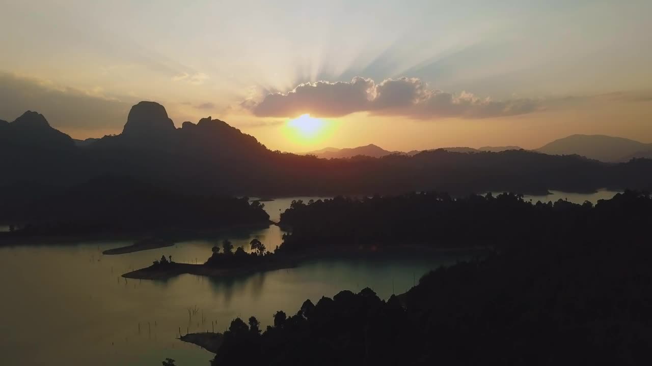 Download Stock Video Beautiful Sunset On A Bay From Above Live Wallpaper For PC