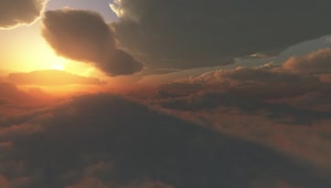 Stock Video Beautiful Journey Through Clouds During Sunset Live Wallpaper For PC