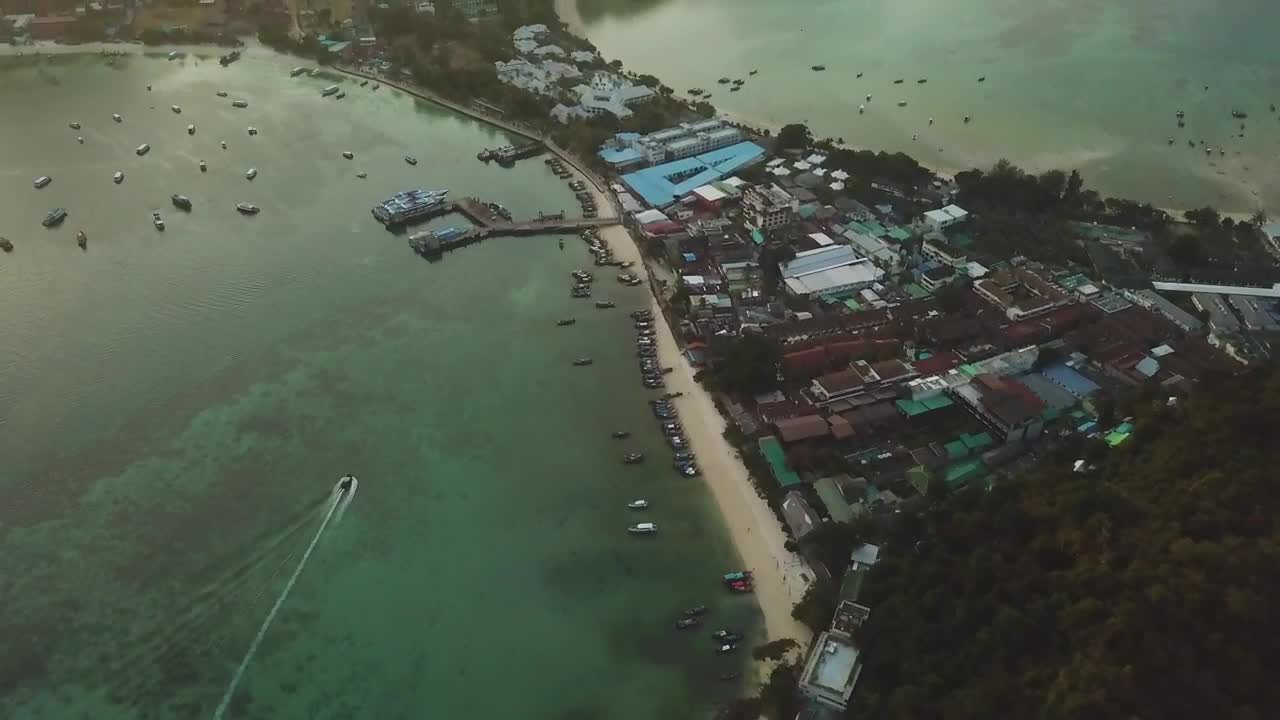 Download Stock Video Beautiful Island From Above During A Sunset Live Wallpaper For PC