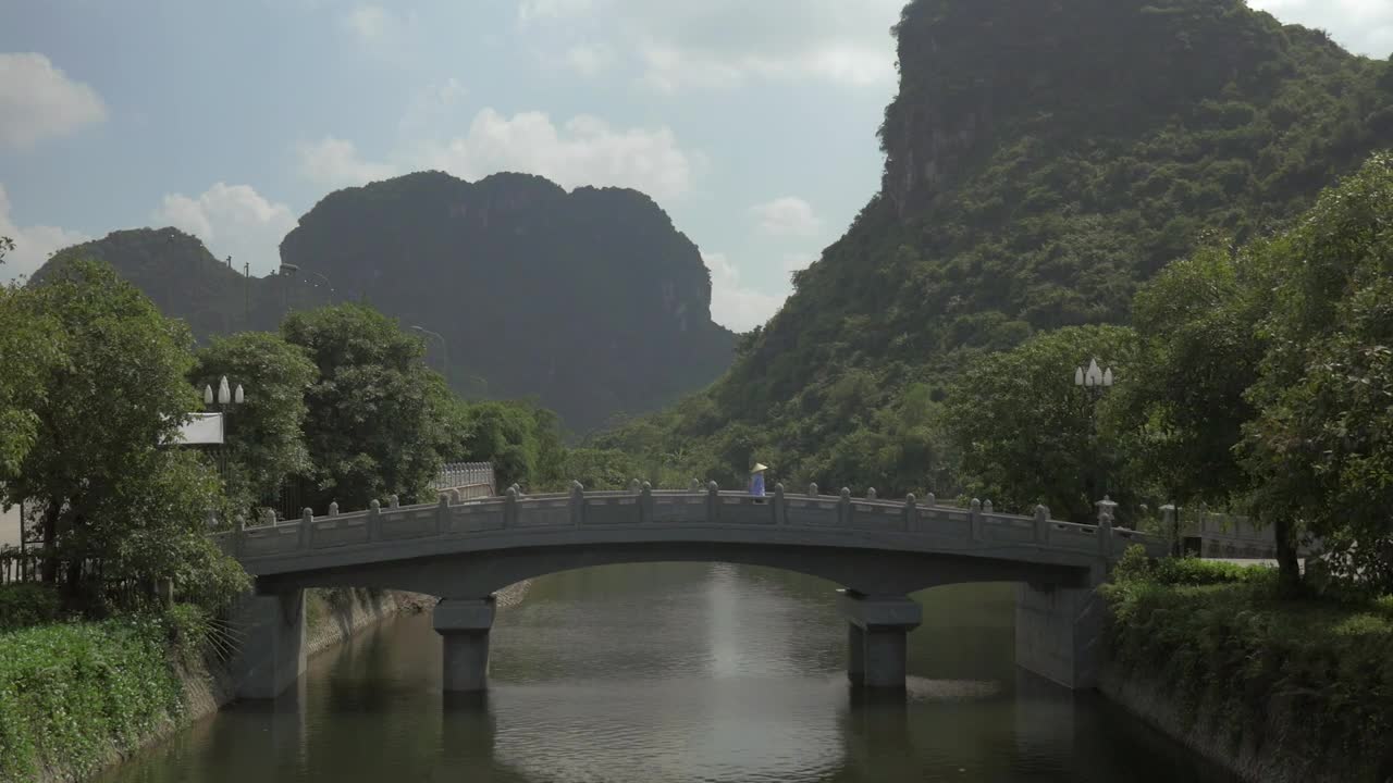 Download Stock Video Beautiful Bridge Over A River In Vietnam Live Wallpaper For PC