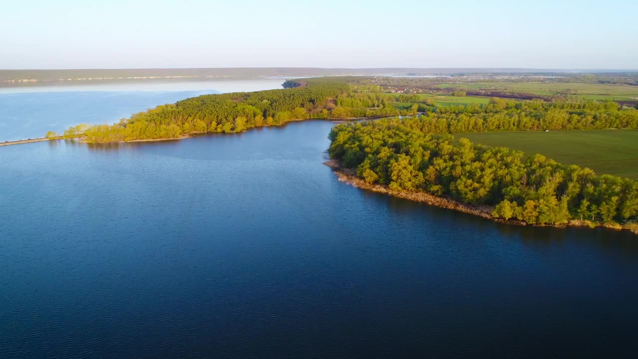 Download Stock Video Beautiful Blue Lake Aerial Shot Live Wallpaper For PC